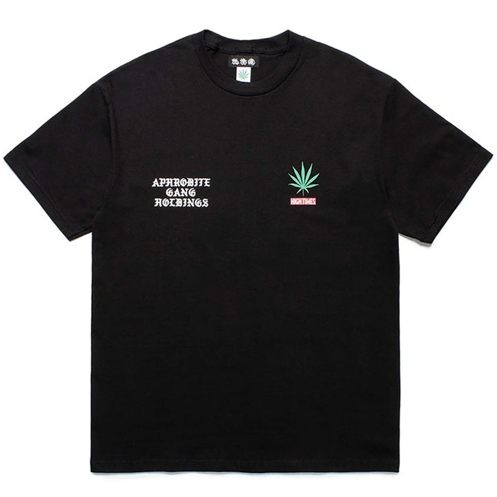 Crew Neck T-Shirt x HIGH TIMES 'Black'