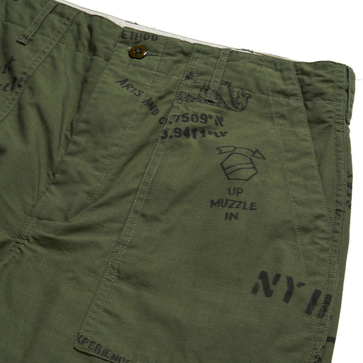 Fatigue Pant 'Olive Graffiti Print Ripstop'