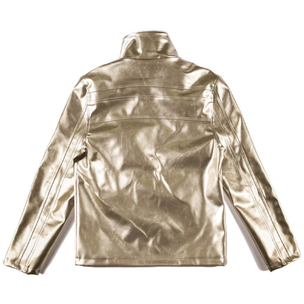 Woven Fitted Biker Jacket 'Gold'