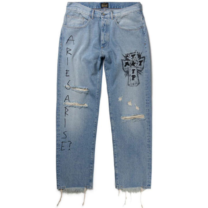 Metal Trip Batten Jean 'Blue'