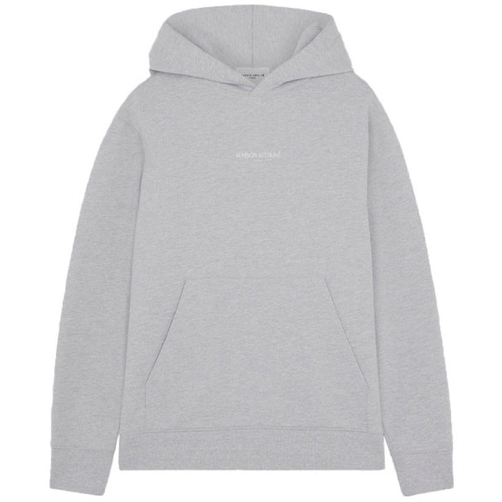 Embroidered Cordless Hoodie 'Light Grey Melange'