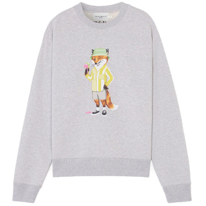 Dressed Fox Comfort Sweatshirt 'Light Grey Melange'