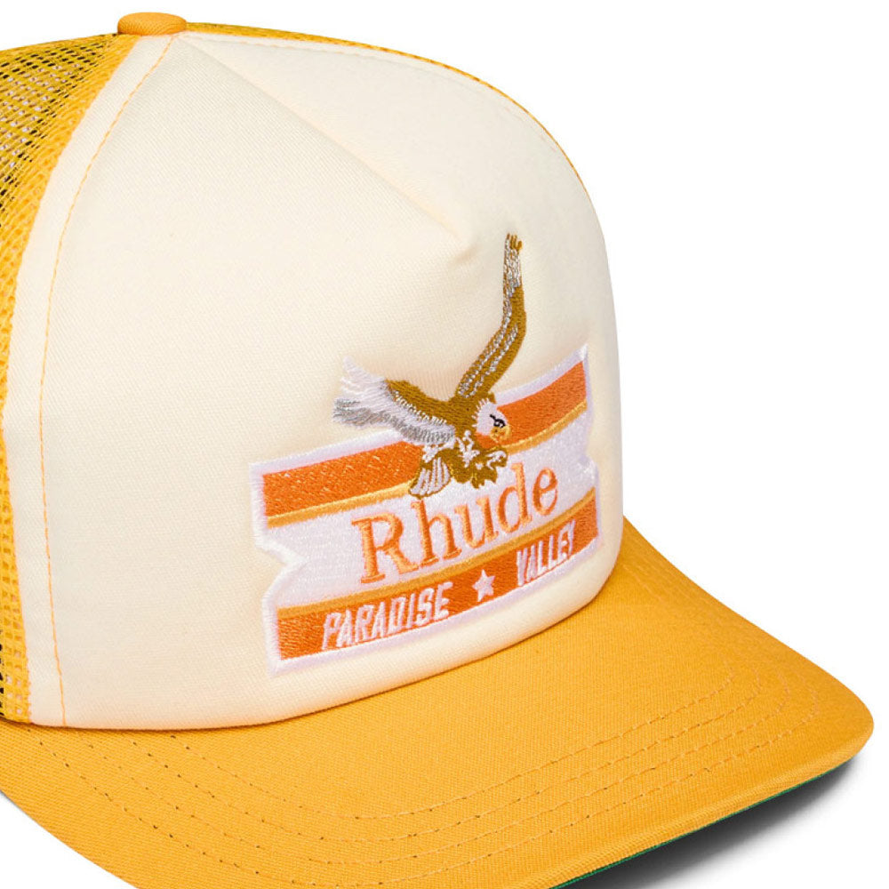 Paradise Valley Twill Trucker Hat 'Mustard / Vintage White'