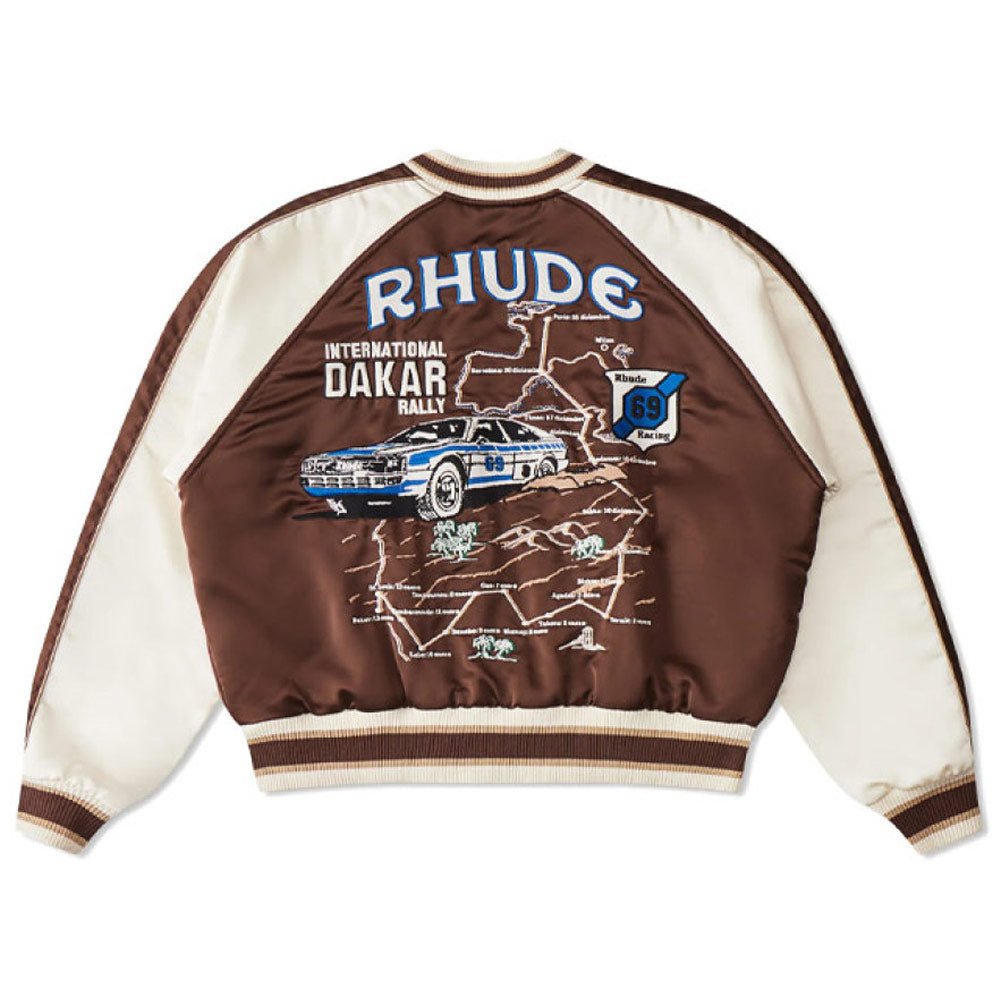 Crepe Satin Souvenier Jacket 'Brown / Creme'