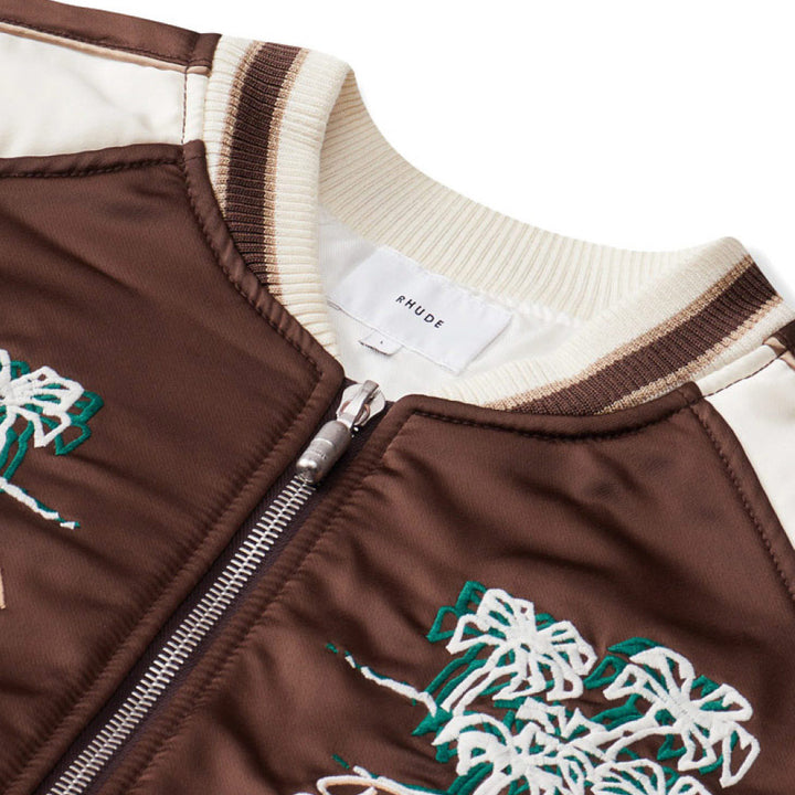 Crepe Satin Souvenier Jacket 'Brown / Creme'