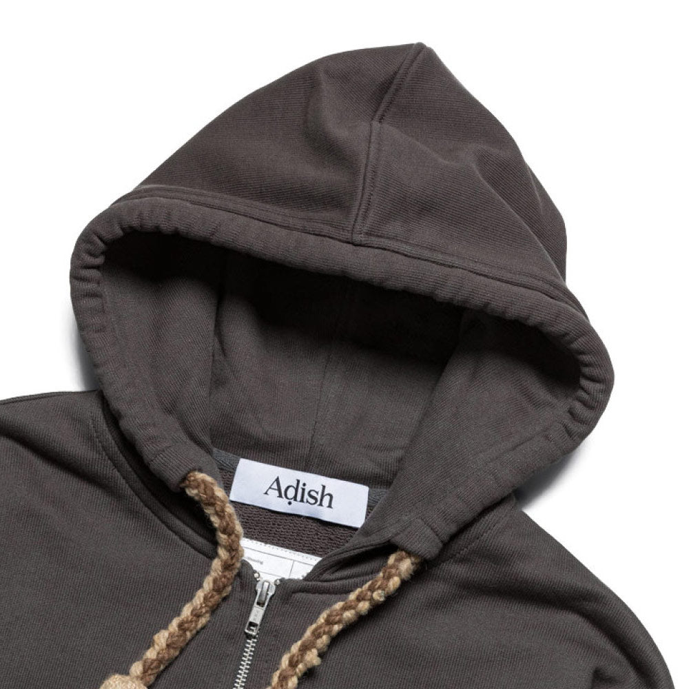 Brwaz Lakiya Tassel Zipper Hoodie 'Dark Grey'