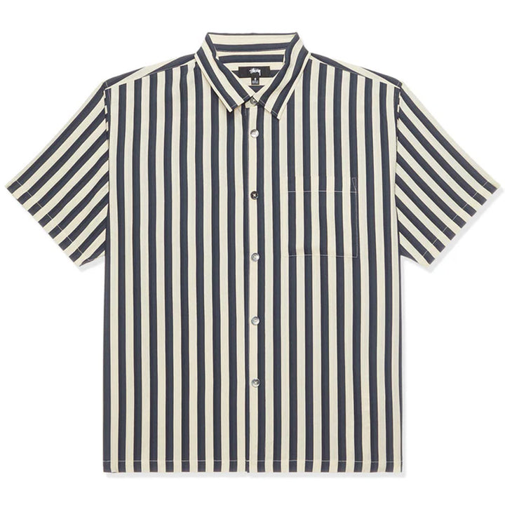 Flat Bottom Stripe Shirt 'Navy'