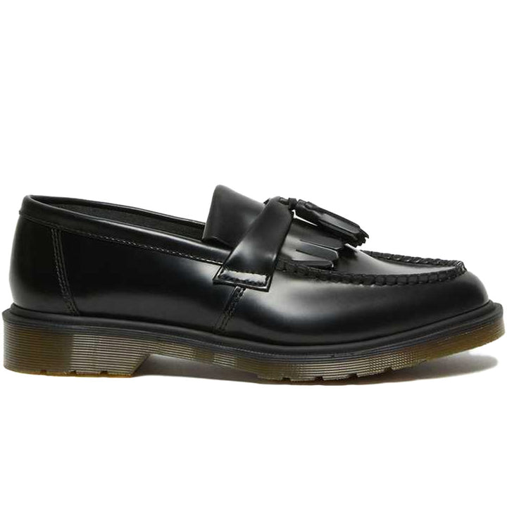 Adrian Polished Smooth Leather Tassle Loafers 'Black'