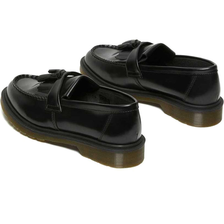 Adrian Polished Smooth Leather Tassle Loafers 'Black'