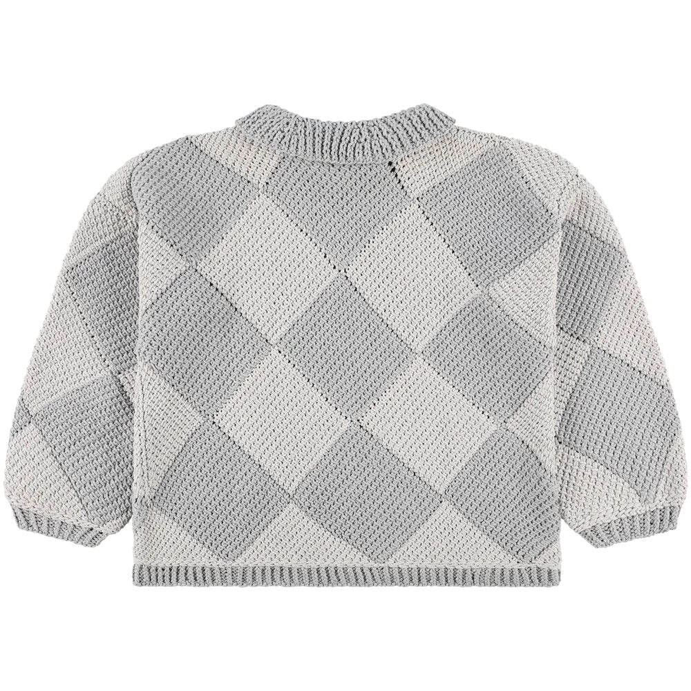 Iota Hand Knitted Collar Jumper 'Grey'